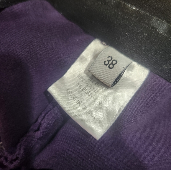 Buckwild Curvy Mare High Waist Breech Purple Painted Ponies Breeches Size 38 - Picture 10 of 12